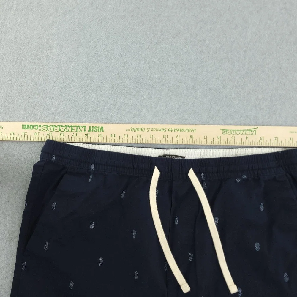 Banana Republic Deck Shorts Mens XL Blue Pineapple Print Cotton Chino 8